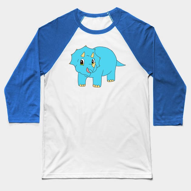 Triceratops Baseball T-Shirt by AndySaljim